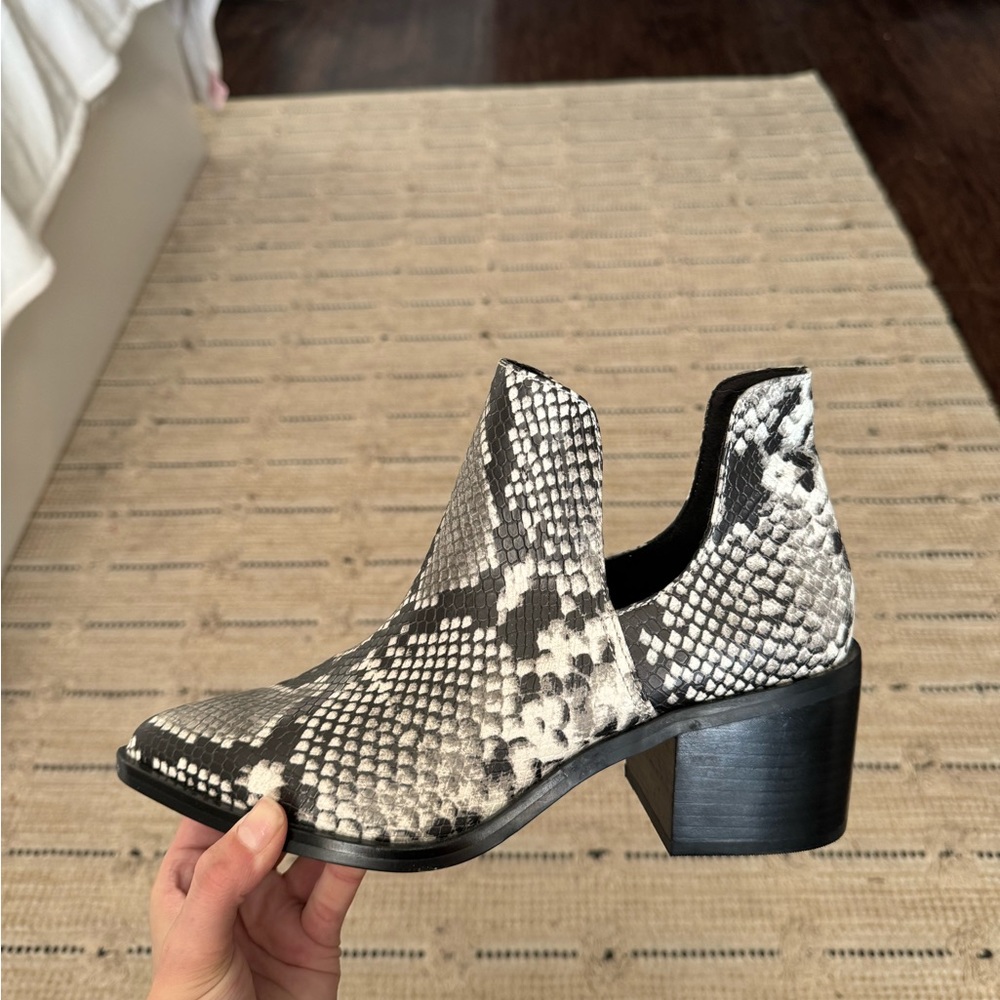 Steve Madden snakeskin booties